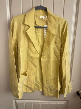 Mystree Light Yellow Open-Front Blazer Jacket